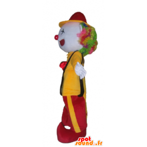 Clown mascot holding red and yellow - MASFR23516 - Mascots circus