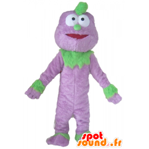 Mascot monstro roxo e verde, fantoche - MASFR23527 - Celebridades Mascotes