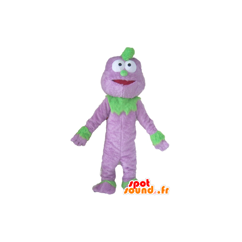 Mascot monstro roxo e verde, fantoche - MASFR23527 - Celebridades Mascotes