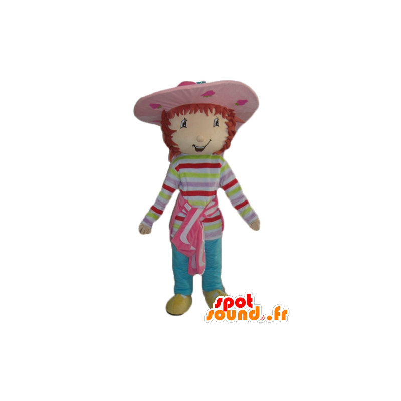 Charlotte maskotka truskawkowy, słynny dziewczyna cartoon - MASFR23531 - Gwiazdy Maskotki
