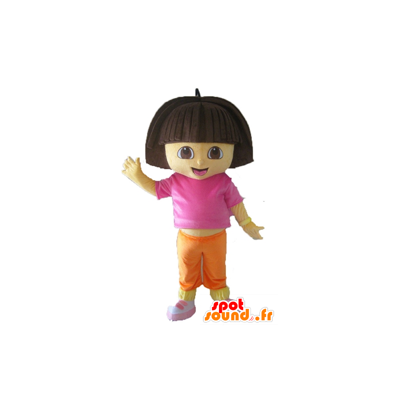 Mascot Dora the Explorer, menina famoso desenho animado - MASFR23533 - Dora e Diego Mascotes