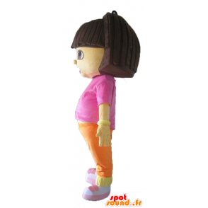 Mascot Dora the Explorer, Tochter des berühmten Comic- - MASFR23533 - Maskottchen Dora und Diego
