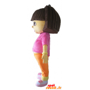 Mascotte de Dora l'exploratrice, célèbre fille de dessin animé - MASFR23533 - Mascottes Dora et Diego