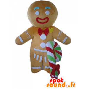 Ti μπισκότο μασκότ, διάσημη μελόψωμο στο Shrek - MASFR23536 - Σρεκ Μασκότ