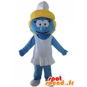 Smurfette mascot, the daughter of Smurf Village - MASFR23538 - Mascots the Smurf