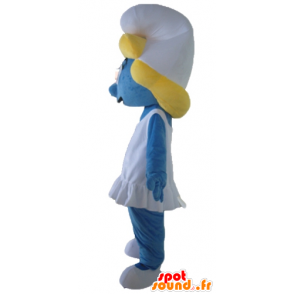 Smurfette maskotti, tytär Smurf Village - MASFR23538 - Mascottes Les Schtroumpf