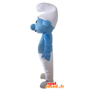 Puffo mascotte, blu e bianco personaggio dei cartoni animati - MASFR23539 - Mascotte il puffo