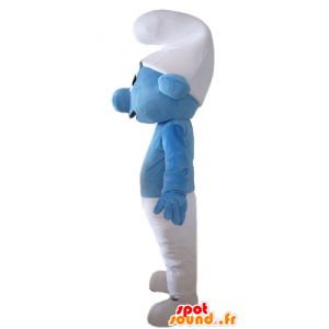 Smurf maskotti, sininen ja valkoinen sarjakuvahahmo - MASFR23539 - Mascottes Les Schtroumpf