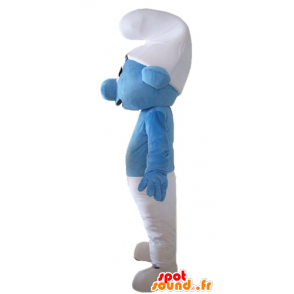 Smurf maskotka, niebieski i biały kreskówki - MASFR23539 - Mascottes Les Schtroumpf