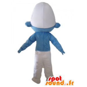 Smurf maskot, blå og hvid tegneseriefigur - Spotsound maskot