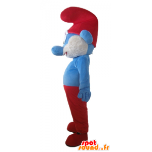 Mascote de Papai Smurf, personagem de desenho animado famosa - MASFR23540 - Mascottes Les Schtroumpf