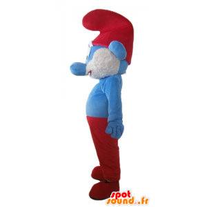 Maskotti Papa Smurffi, kuuluisa sarjakuvahahmo - MASFR23540 - Mascottes Les Schtroumpf