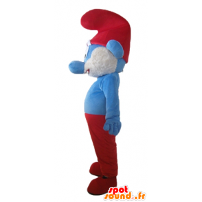 Maskotti Papa Smurffi, kuuluisa sarjakuvahahmo - MASFR23540 - Mascottes Les Schtroumpf