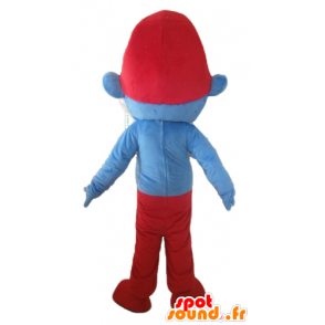 Mascote de Papai Smurf, personagem de desenho animado famosa - MASFR23540 - Mascottes Les Schtroumpf