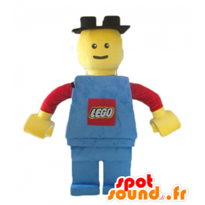 Mascot grande Lego vermelho, amarelo e azul - MASFR23541 - Celebridades Mascotes