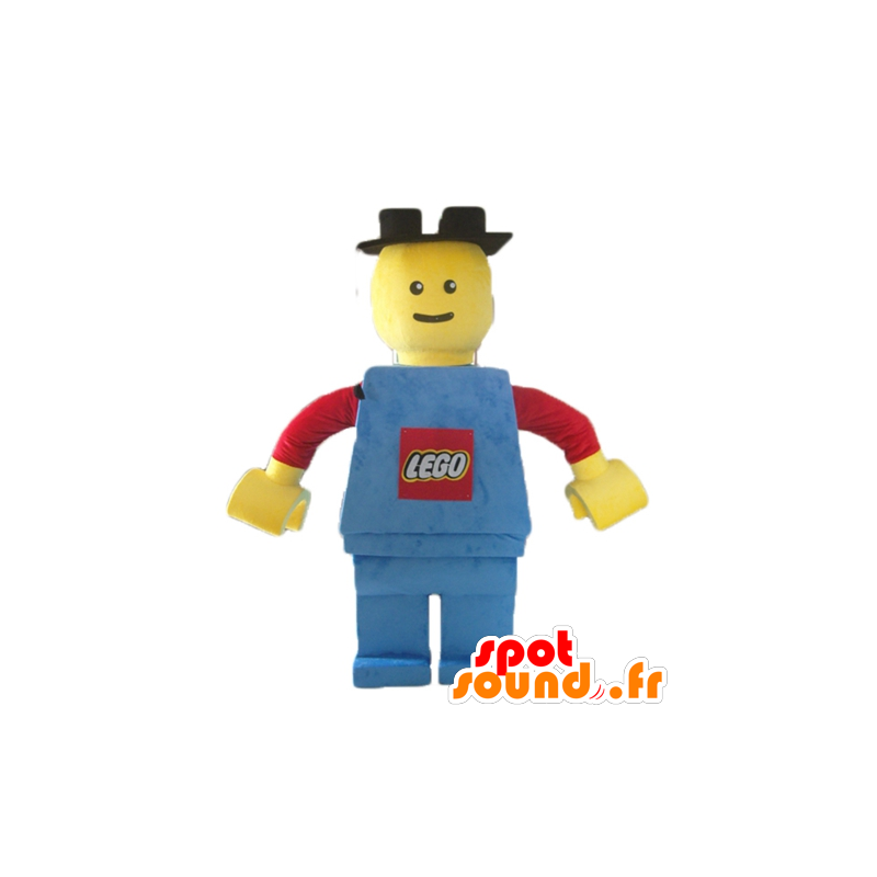 Mascotte big Lego red, yellow and blue - MASFR23541 - Mascots famous characters