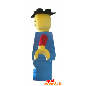 Mascotte big Lego red, yellow and blue - MASFR23541 - Mascots famous characters
