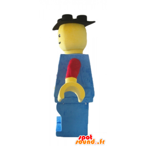 Maskot velký Lego červená, žlutá a modrá - MASFR23541 - Celebrity Maskoti