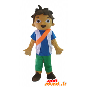Chłopiec Mascot, teen, uczeń z pomarańczową opaską - MASFR23542 - Maskotki Boys and Girls