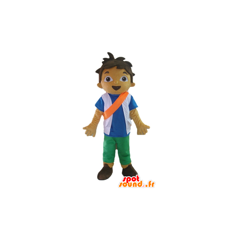 Boy Mascot, tiener, schooljongen met een oranje hoofdband - MASFR23542 - Mascottes Boys and Girls