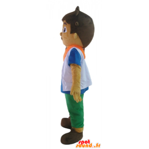 Boy mascot, teen, schoolboy with an orange bandeau - MASFR23542 - Mascots boys and girls