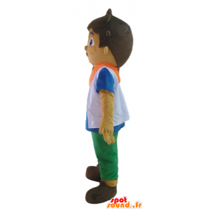 Boy Mascot, tiener, schooljongen met een oranje hoofdband - MASFR23542 - Mascottes Boys and Girls