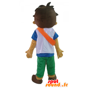 Boy Mascot, tenåring, skolegutt med en oransje pannebånd - MASFR23542 - Maskoter gutter og jenter