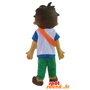 Boy Mascot, tenåring, skolegutt med en oransje pannebånd - MASFR23542 - Maskoter gutter og jenter