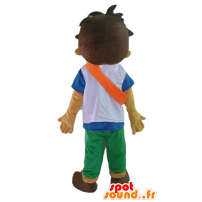 Boy Maskottchen, Teenager, Schüler mit einem orangefarbenen Bandeau- - MASFR23542 - Maskottchen-jungen und Mädchen