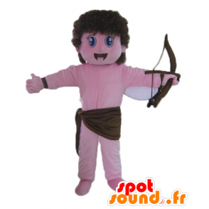 Cupido mascotte, Angelo rosa con arco e le ali - MASFR23543 - Fata mascotte