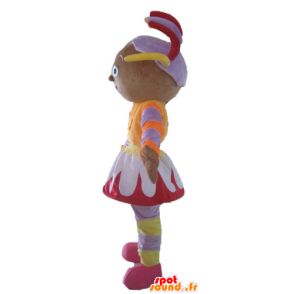 Mascote Africano menina na roupa colorida - MASFR23544 - Mascotes Boys and Girls