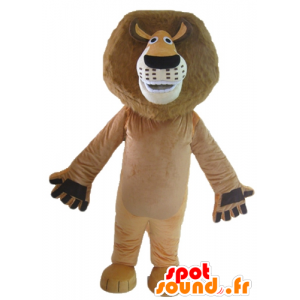 Mascot Alex, berømt løve tegneserie Madagaskar - MASFR23545 - kjendiser Maskoter