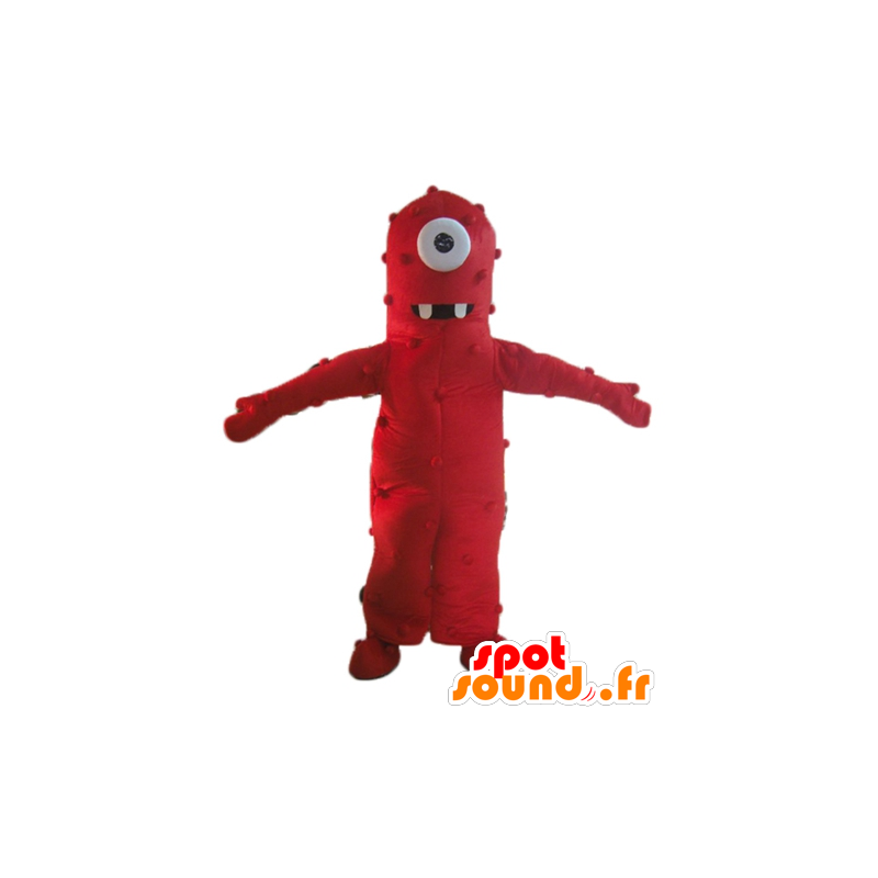 Mascot fremmede Cyclops rød kjempe og morsom - MASFR23546 - Ikke-klassifiserte Mascots