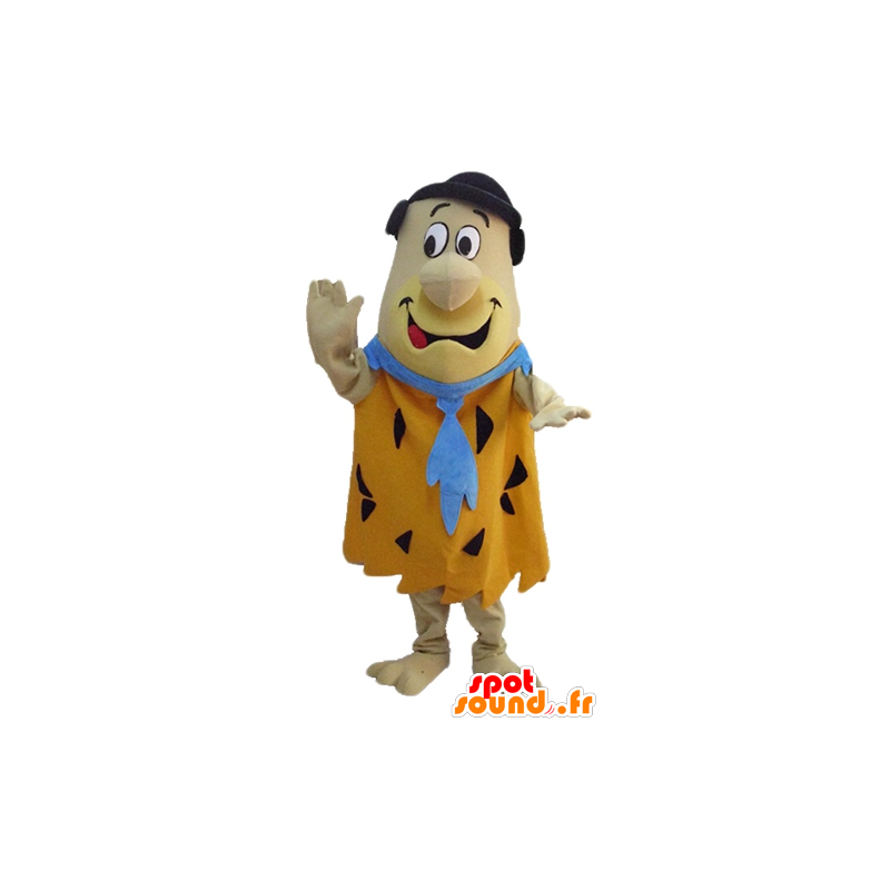 Mascotte de Fred Pierrafeu, célèbre personnage de dessin animé - MASFR23547 - Mascottes Personnages célèbres