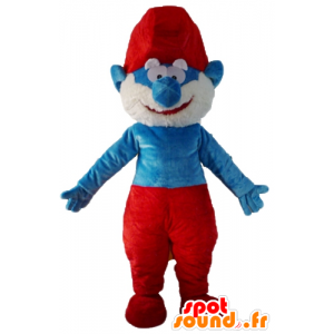 Mascot van Papa Smurf, beroemde stripfiguur - MASFR23553 - Mascottes Les Schtroumpf