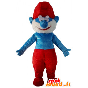 Papa Smurf maskotka, charakter słynnej kreskówki - MASFR23553 - Mascottes Les Schtroumpf