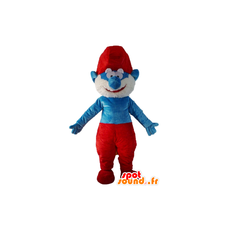 Mascot van Papa Smurf, beroemde stripfiguur - MASFR23553 - Mascottes Les Schtroumpf