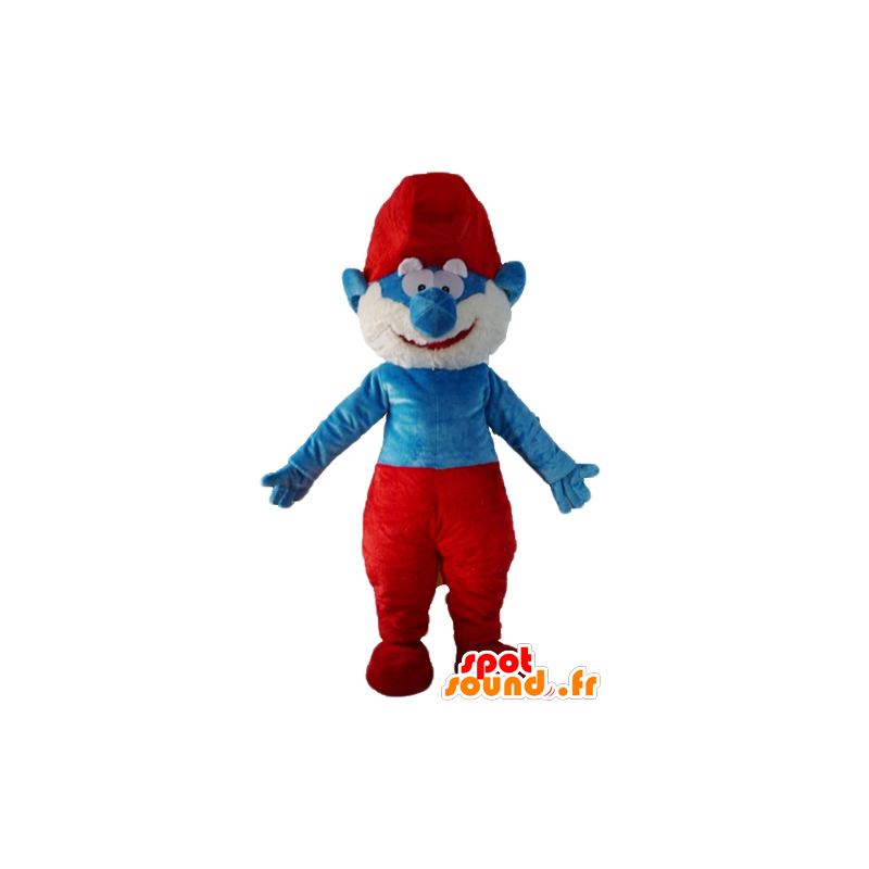 Mascote de Papai Smurf, personagem de desenho animado famosa - MASFR23553 - Mascottes Les Schtroumpf