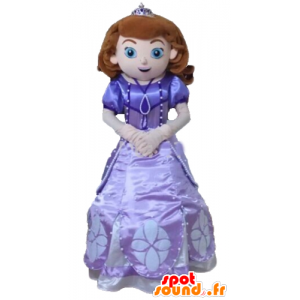 Princesa Mascot, em um vestido roxo - MASFR23554 - Mascotes humanos