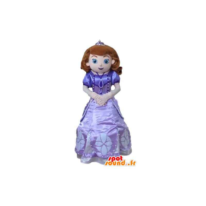 Princesa Mascot, em um vestido roxo - MASFR23554 - Mascotes humanos