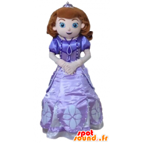 Princess Mascot, in een mooie paarse jurk - MASFR23554 - Human Mascottes