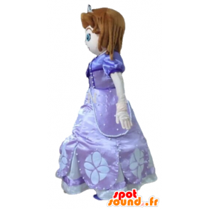 Mascotte de princesse, dans une jolie robe violette - MASFR23554 - Mascottes Humaines