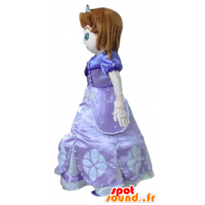 Princess μασκότ, σε ένα όμορφο μοβ φόρεμα - MASFR23554 - Ανθρώπινα Μασκότ