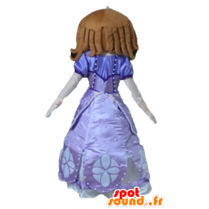 Mascotte de princesse, dans une jolie robe violette - MASFR23554 - Mascottes Humaines