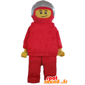 Lego mascot, driver, with a combination and a helmet - MASFR23555 - Mascots famous characters