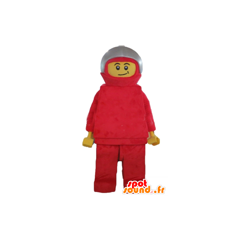 Lego mascot, driver, with a combination and a helmet - MASFR23555 - Mascots famous characters