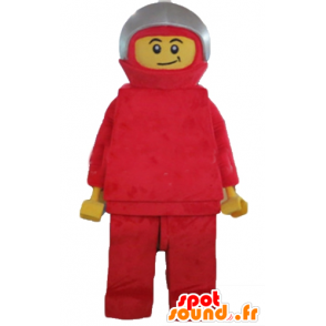 Lego mascot, driver, with a combination and a helmet - MASFR23555 - Mascots famous characters