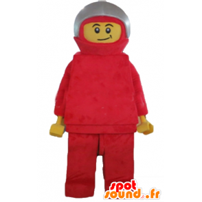 Mascot Lego, bestuurder, met een combinatie en een headset - MASFR23555 - Celebrities Mascottes