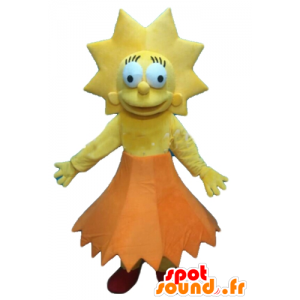 Maskot Lisa Simpson, berömd tjej från Simpson-serien -