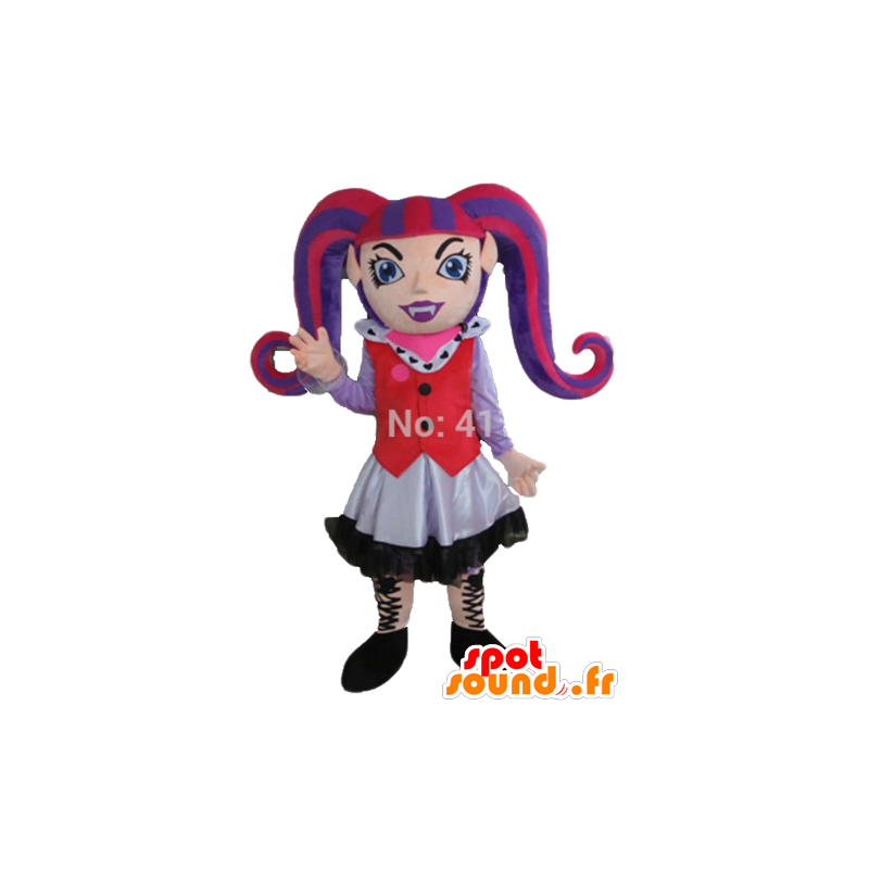Mascot gothic girl with colored hair - MASFR23557 - Mascots boys and girls